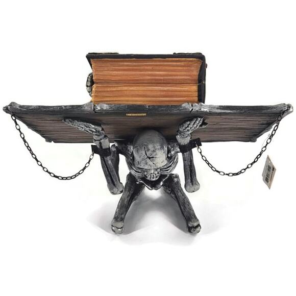 Katherine’s Collection Halloween Skeleton Spell Book Stand Gothic Home Decor - Picture 4 of 16